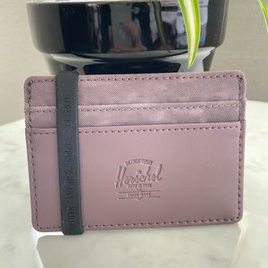 Herschel Supply Co Charlie Orion Card Holder RFID Wallet Sparrow Purple Leather